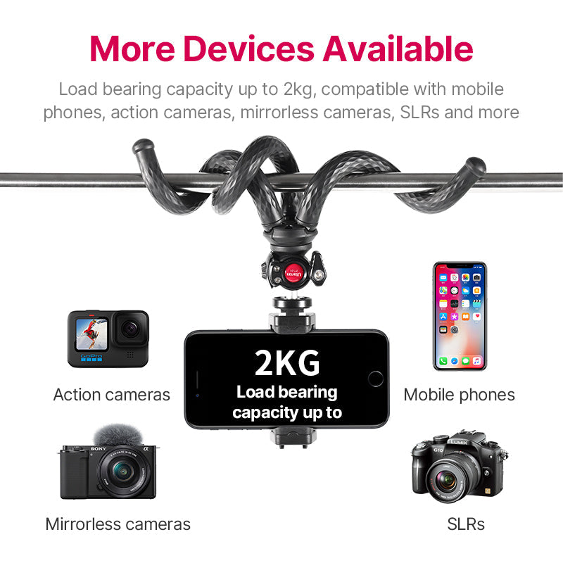 Unleash Your Creativity with the Black Octopus Mobile Phone Clip Gimbal Tripod Set