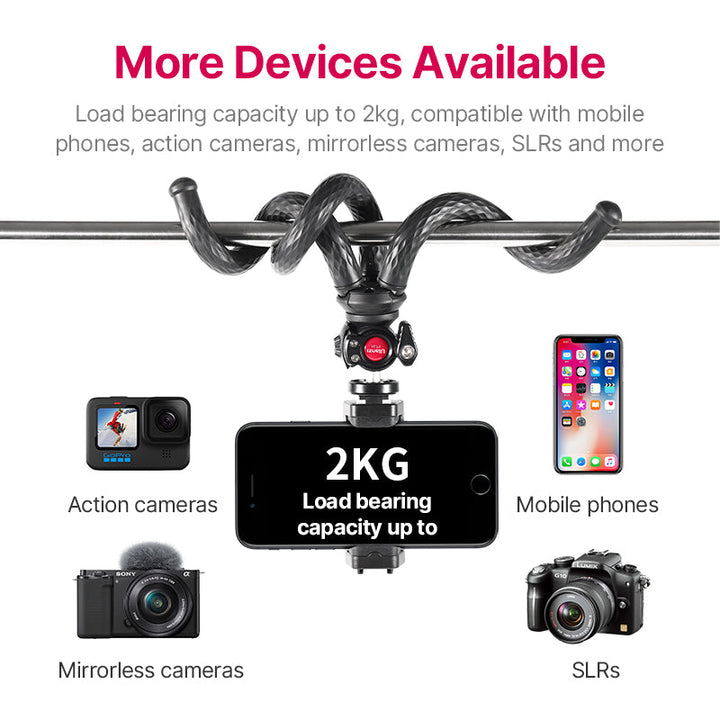 Unleash Your Creativity with the Black Octopus Mobile Phone Clip Gimbal Tripod Set