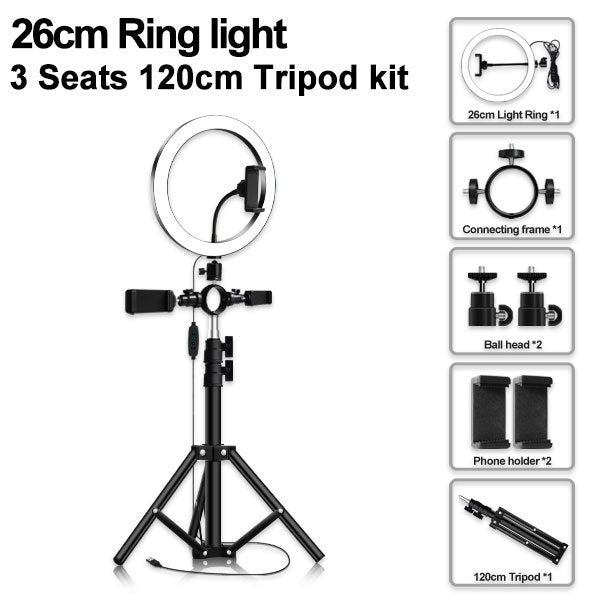 Led tripod multi-position fill light