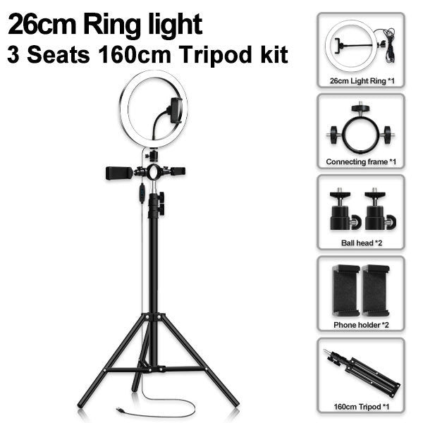 Led tripod multi-position fill light