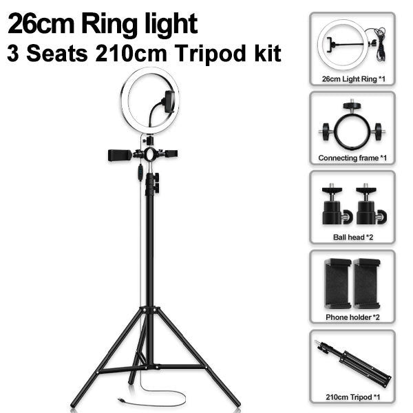 Led tripod multi-position fill light