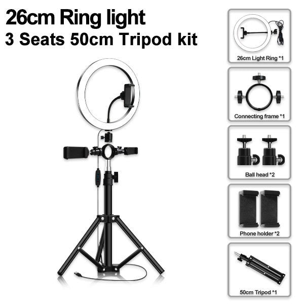 Led tripod multi-position fill light