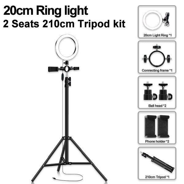 Led tripod multi-position fill light