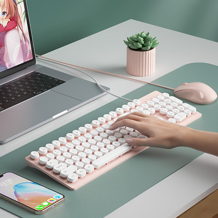 Minimalist Laptop External Wired Keyboard