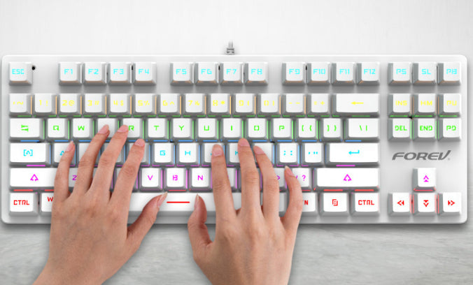 Punk Color Matching Wired Mechanical Keyboard