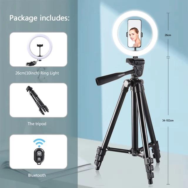 Led Selfie Phone Lamp With Tripod Stand