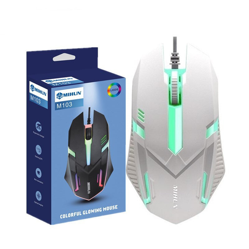 Colorful Luminous Computer Usb Wired Mouse