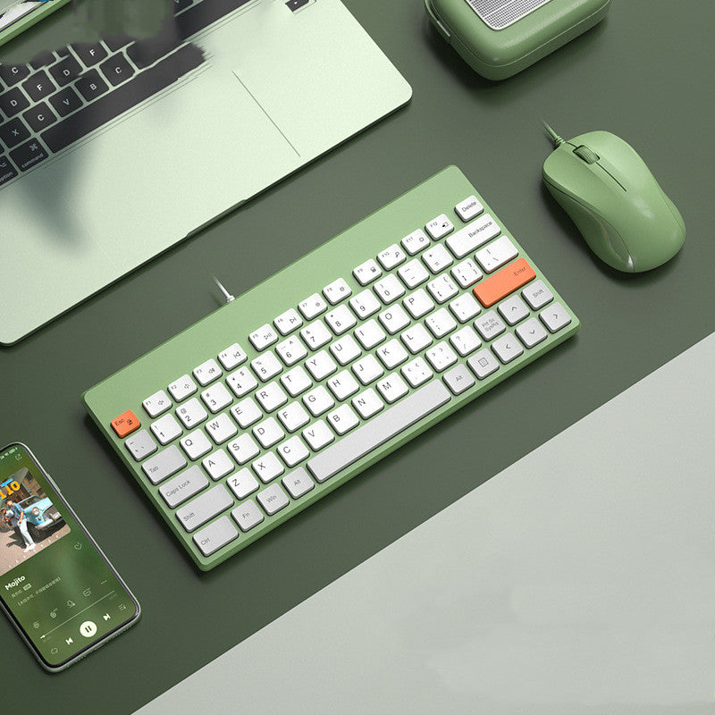 Wired External Small Silent Mute Keyboard